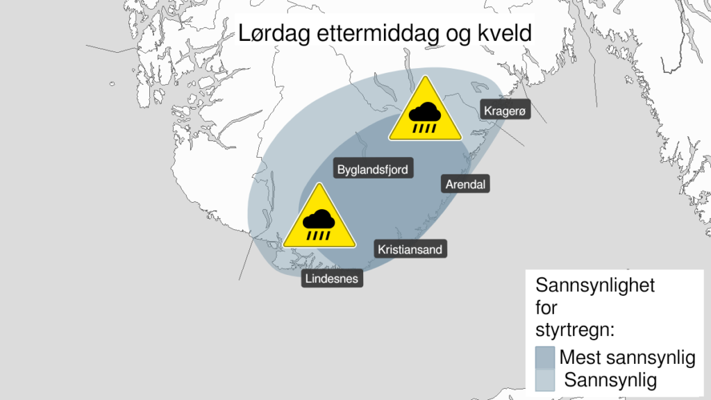 Ulewne deszcze, zamknięte drogi. Prognoza dla południowej Norwegii
