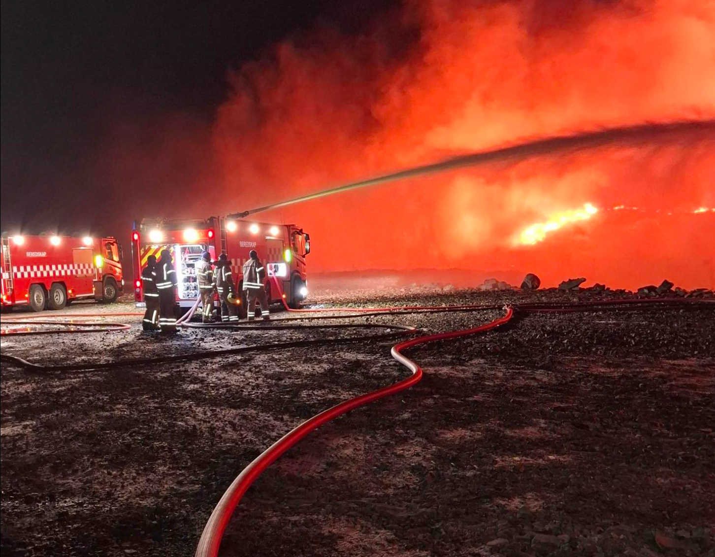 Bamble: pożar w zakładzie utylizacji opon