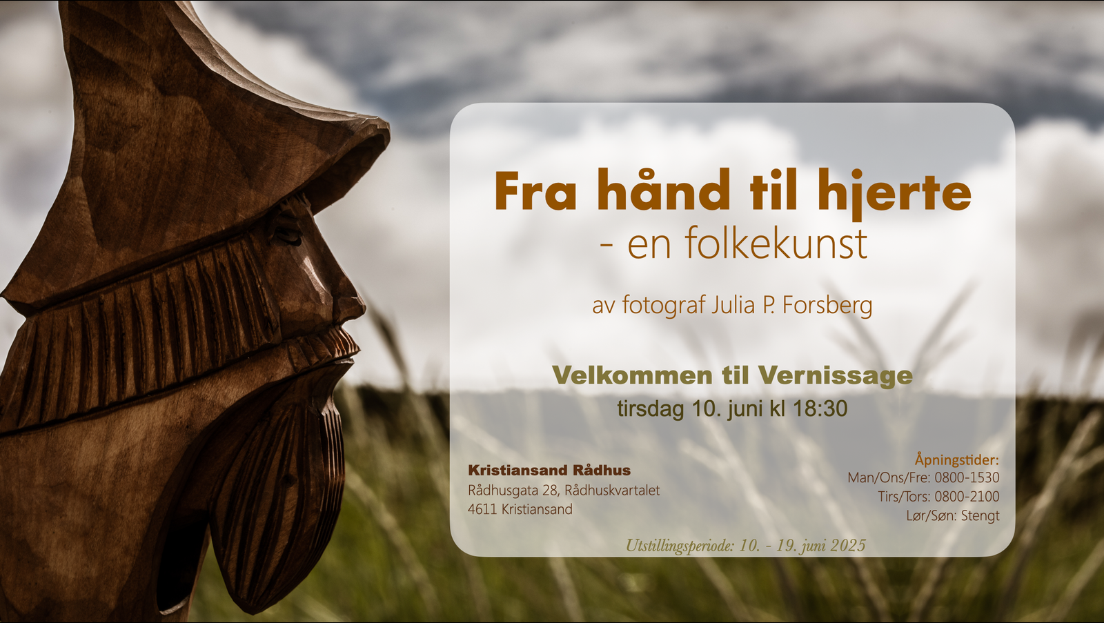 Fotoutstilling: «Fra hånd til hjerte – en folkekunst» av Julia Forsberg