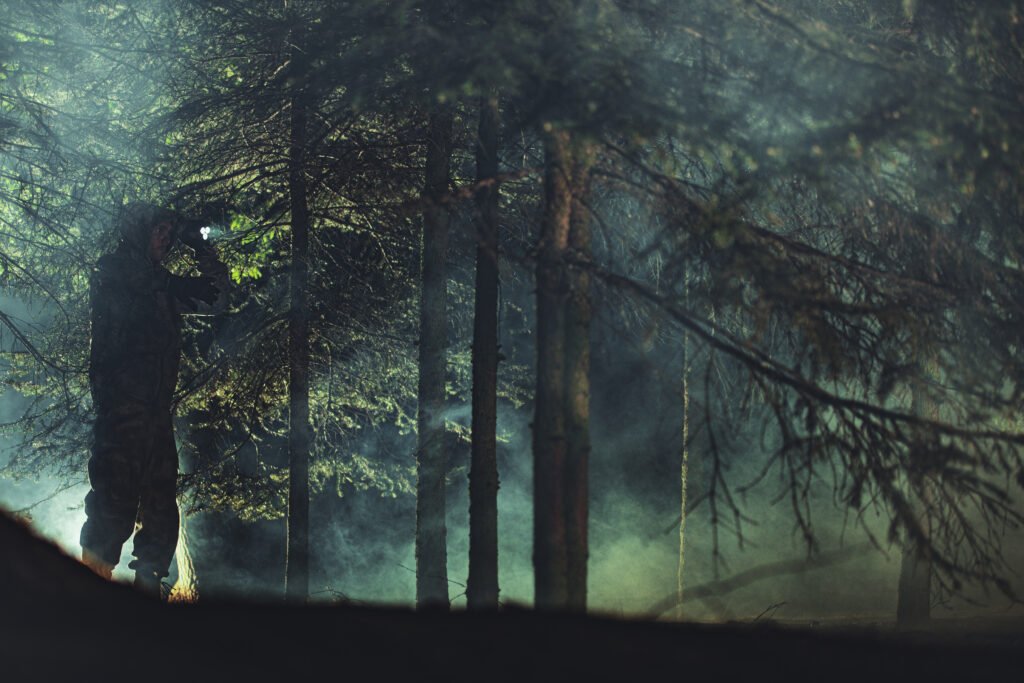 Nocne poszukiwania w lesie