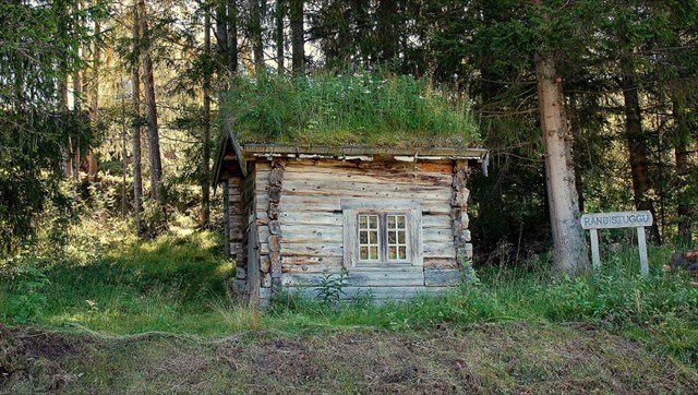 Chatka Randistuggu. Jeden z najmniejszych domów Norwegii